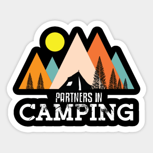 Partners in Camping, camping partners Sticker